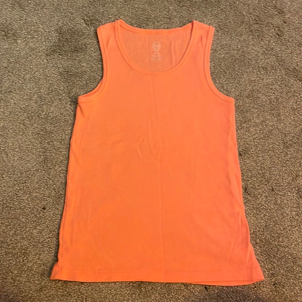 Simple coral girls tanktop